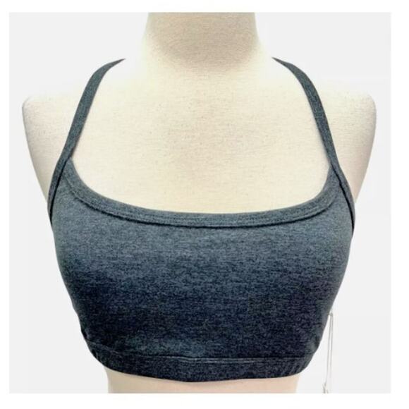 Johnny Was Calme NWT Crisscross Ease Sports Bra II Dark Heathered Gray Large - Picture 3 of 7